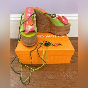 Tropical Platform Strappy Heels